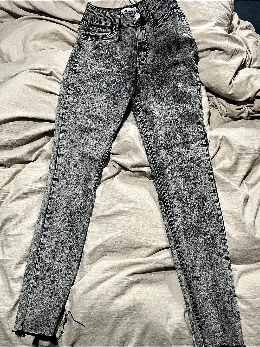 Miami Refuge Denim Acid Wash Skinny Jeans Size 7